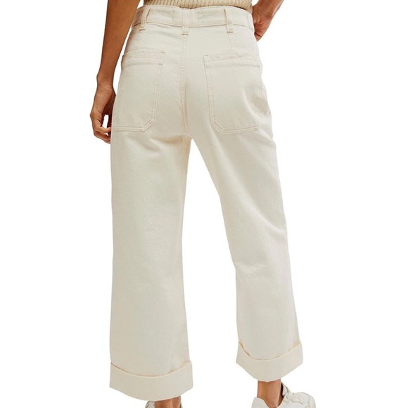 WE THE FREE PALMER CUFFED JEANS EGGSHELL - Picture 3 of 8